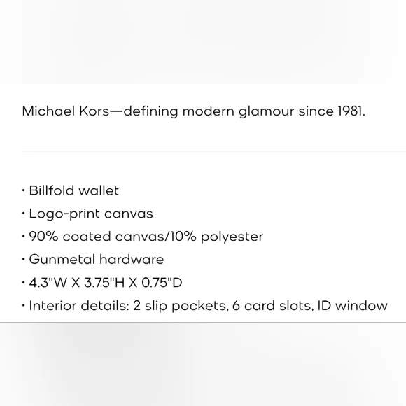 NEW $140 MICHAEL KORS MEN'S BIFOLD WALLET - Picture 4 of 4